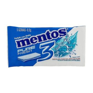 Imagem de Chiclete Mentos Pure Fresh 3 Sabor Fresh Mint Sem Açúcar 8,5g com 5 Un