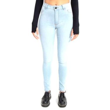 Imagem de Calça Hot Pant Feminina Skinny Jeans Azul Claro Lady Rock, Azul claro,