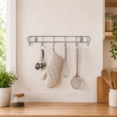 Imagem de Suporte De Parede Multiuso Para Utensílios Banheiro Cozinha Entrada Me