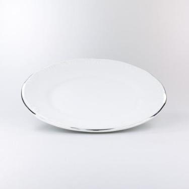 Imagem de Jogo 4 Prato Raso 30 Cm Porcelana Filetado Prata Pomerode - Schmidt