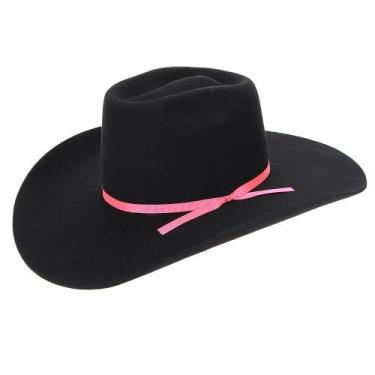 Imagem de Chapéu Preto Country Texas Diamond Copa Alta 20996, 55