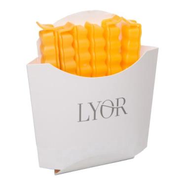 Imagem de Conjunto 6 Prendedores para Embalagens Suporte Imã French Fries Bege P