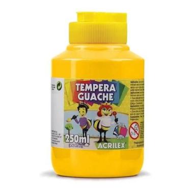 Imagem de Tinta TEMPERA GUACHE Acrilex - 250ml - AMARELO OURO - 02025505
