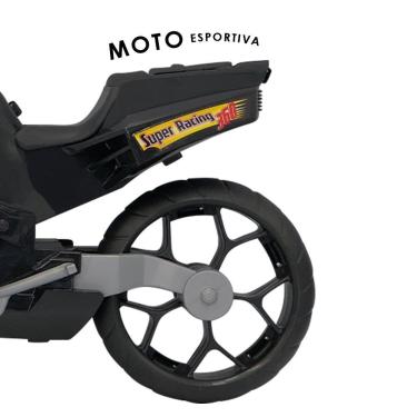 Imagem de Brinquedo Super Moto 360 Esportiva Design Realista Rodas Esportivas Preto Bs Toys