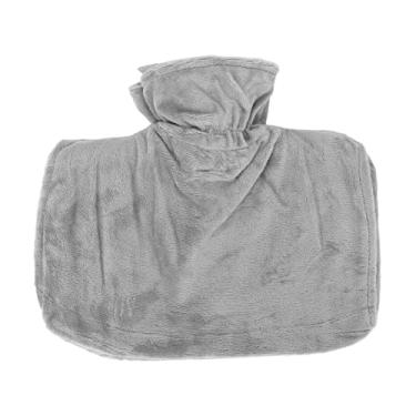 Imagem de Bolsa de água quente, bolsa de água quente para alívio da dor de grande capacidade com fita para casa(cinza)