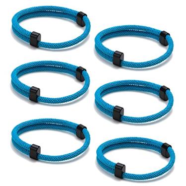 Imagem de TempBeau Conjunto de pulseiras de corda trançada náutica – 6 peças de pulseiras trançadas ajustáveis, pulseira de corda marinha marinha feita à mão com nó de metal, pulseiras trançadas masculinas e