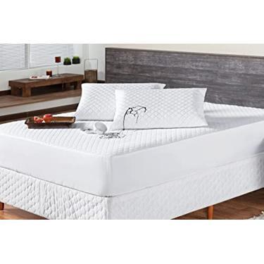 Imagem de Capa Impermeável Protetora de Colchão Matelada King Queen Casal Solteiro BOX Size Protetor com Elástico Branco e Preto
