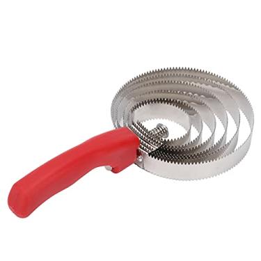 Imagem de Pssopp Pente curry 6 anéis pente de queda de cavalo aço inoxidável espiral pente curry para cavalos de ovelha, vacas aliviam a coceira (6 voltas)