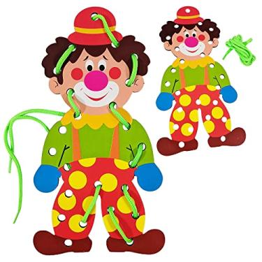 Imagem de Alinhavo Infantil Palhaço Brinquedo Educativo e Pedagógico