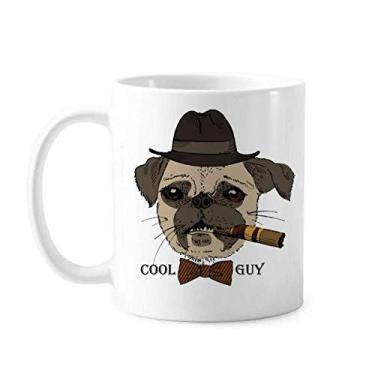 Imagem de Caneca de cerâmica para café e cigarro estilo britânico suave para cachorro e cigarro