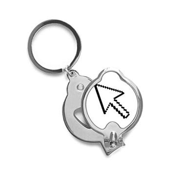 Imagem de Mouse de computador flecha pixel cortador de unhas tesoura cortador de aço inoxidável