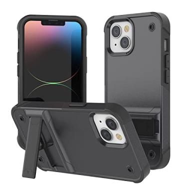 Imagem de PunkCase Capa para iPhone 14 Plus [Reliance Series] Capa protetora híbrida de grau militar com suporte integrado | Melhor proteção contra quedas para iPhone 14 Plus (6,7 polegadas) (2022) [Cinza-Preto]