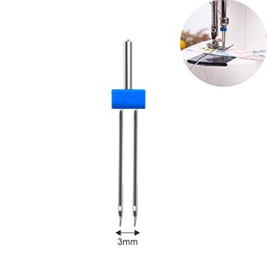 Imagem de 02 Agulha Dupla 3mm Nº 14 Para Máquina de Costura Doméstica