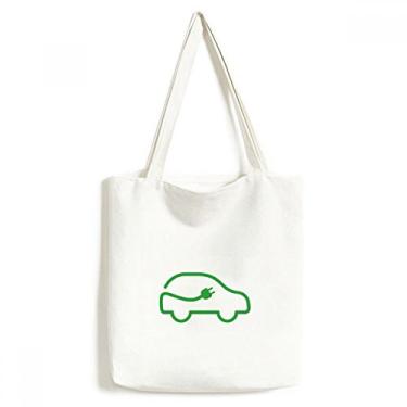 Imagem de Line Plug Energy Veículos Protect Environment Tote Canvas Bag Bolsa de compras casual