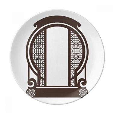 Imagem de Prato de porta de flor azul decorativo de porcelana salver louça de jantar