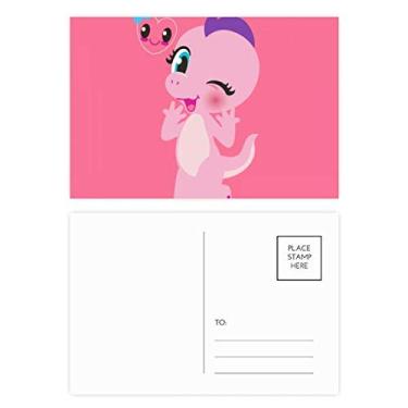 Imagem de Conjunto de cartões postal Dinosaur Kingdom Love You, cartão de felicitações por correio de aniversário