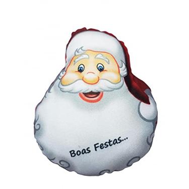 Imagem de Papai Noel de Pelucia Frase Feliz Natal (15x13cm)