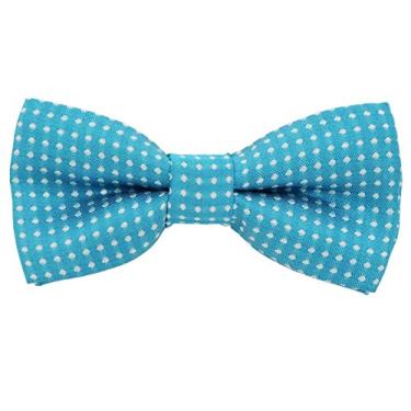 Imagem de Gravata borboleta de bolinhas coloridas, acessórios de moda ajustáveis para cães de estimação e gatos (azul)