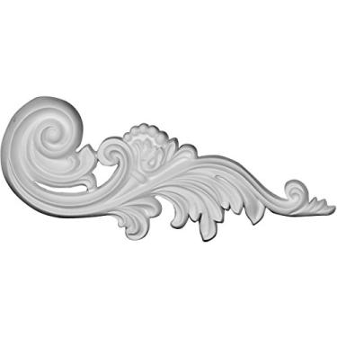 Imagem de Ekena Millwork ONL12X05X01ME-R 28,5 L x 10,6 A x 2,2 cm P Rolagem Onlay, direita, preparada de fábrica, branco