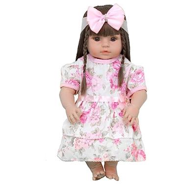 Imagem de Boneca Bebe Reborn Menina Realista Pode Dar Banho + 13 Itens