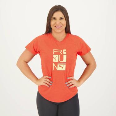 Imagem de Camiseta Puma Run 5K Logo Ss Feminina Laranja