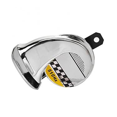 Imagem de Buzina de ar super alta universal 12 V CC motocicleta buzina de carro buzina de alta pressão klaxon alto-falante à prova d'água 130db caracol choro buzina de ar para carro motocicleta kit de buzinas de trem Clarion (cor: prata)