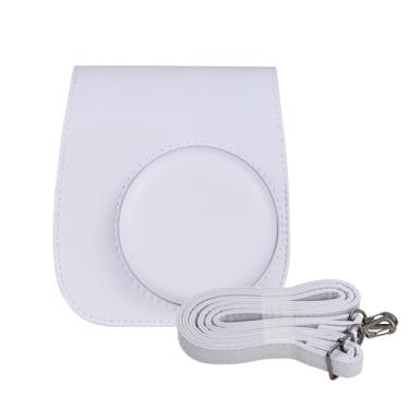 Imagem de CIADAZ Estojo de armazenamento instantâneo para câmera Bolsa de couro PU Fivela magnética com alça de ombro Compatível com Fujifilm Instax Mini 12/11/9/8