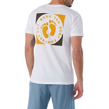Imagem de Hang Ten Camiseta masculina com estampa patriótica - Camisetas estampadas confortáveis para homens - Camiseta de manga curta estampada nos EUA, Branco, XG