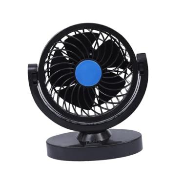 Imagem de Generic Ventilador de carro ventilador de refrigeração circulador de ar com 2 velocidades versátil ventilador de mesa portátil para painel do carro sedan rv, Azul, Cabeça única 12V