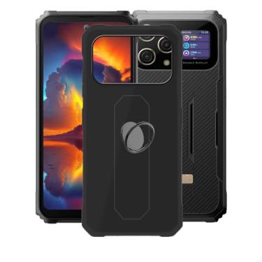 Imagem de AQGGIIXY Capa para Blackview BL8000 com [suporte de anel de rotação de 360°], capa de silicone macio antiarranhões para Blackview BL8000, capa à prova de choque para Blackview BL8000 (6,7 polegadas) -