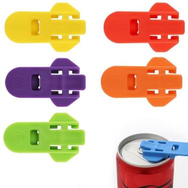 Imagem de Abridores de latas manuais fáceis, pacote com 30 abridor de latas de refrigerante colorido, abridores de latas de plástico premium, abridor de abas de lata para coca, cerveja, refrigerante, bebidas de