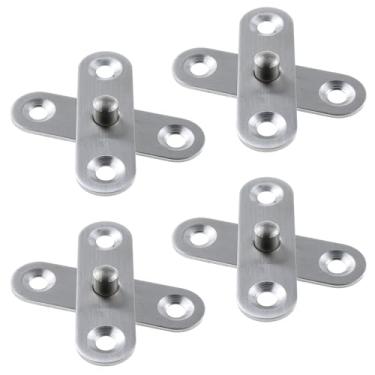 Imagem de LUORNG Dobradiça de porta invisível giratória de 360 graus de aço inoxidável, dobradiça de porta oculta, dobradiça articulada para porta de armário, porta oculta, porta interna e tela