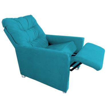 Imagem de Poltrona Reclinavel Do Papai e Mamãe Italia Azul Turquesa
