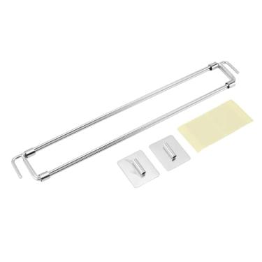 Imagem de Barra Ajustável Segura para RV RV Banheiro Barra de Tensão Barra de Tensão Estilo Haste de Aço Inoxidável Estabilizador de Alimentos e Bebidas para Refrigerador RV Evita