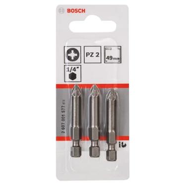 Imagem de Bosch 2607001577-000 Ponta para Parafusar Pozidriv PZ2 Extra Duro, 49 mm, 3 unidades