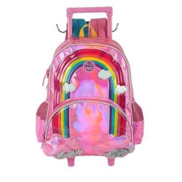 Imagem de Mochila de Rodinhas Com Alça Luxcel UP4You ArcoIris Pink-Feminino