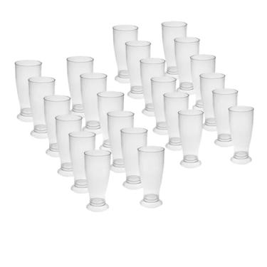 Imagem de Copos Mini Tulipa Acrílico Transparente 220ml Chopp Cerveja Refrigerantes Festas Comemorações Eventos Restaurantes (24)