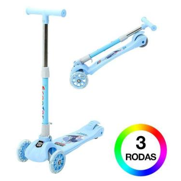 Imagem de Patinete Azul para Criança 3 Rodas De Silicone para Meninos - Maciel E