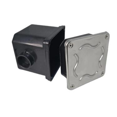 Imagem de 2 Caixa Passagem Prolongador Tampa Inox Iluminação Piscina - Pleno Ind