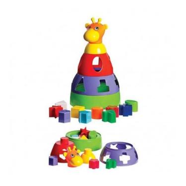 Imagem de Girafa Baby Brinquedo Infantil de Montar Educacional - 35913 - Mercoto
