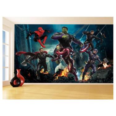 Imagem de Papel De Parede 3D Heróis Vingadores Hulk Thor 3,5M Nhma120 - Você Dec