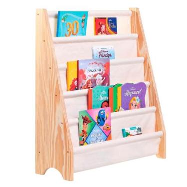 Imagem de Rack Para Livros Infantil, Standbook Montessoriano 5 Bolsos - Curumim 