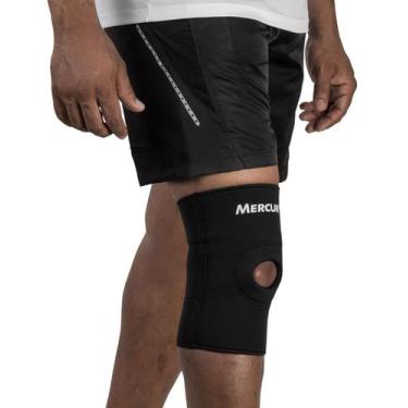 Imagem de Joelheira Mercur Neoprene Com Orifício Reforçado M, Preto, M