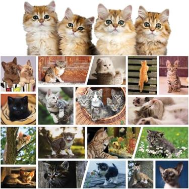 Imagem de Better Me Quebra-cabeça Cute Kittens 500 peças - Colagem de amantes de gatos com gatos pretos, tabbies, siameses e mais, quebra-cabeça divertido para adultos e crianças (500 peças)