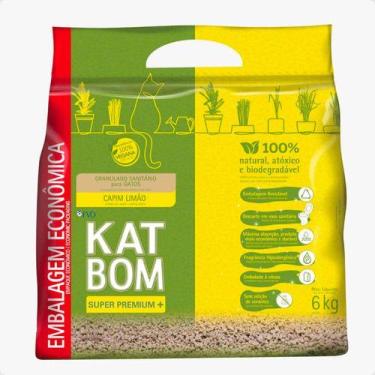 Imagem de Katbom Capim Limão Granulado Sanitário Para Gatos - 6 Kg