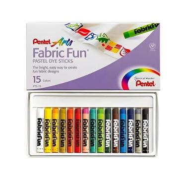 Imagem de Giz Pastel Seco para Tecido Pentel Caixa com 15 Cores