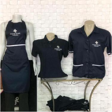 Imagem de Kit Avental com 3 peças Feminino Gabyuniformes