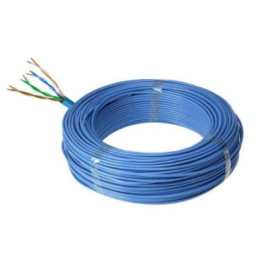 Imagem de Cabo de Rede 100 Metros Azul para CFTV, Alarme ou Internet - MagazineC