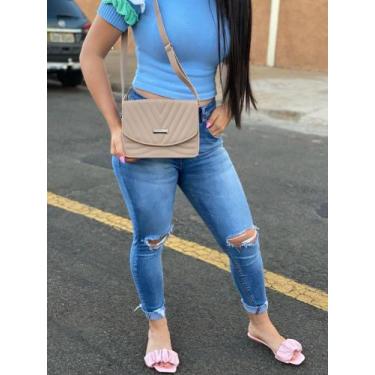 Imagem de Bolsa feminina transversal de ombro bordada lateral - SLEEP SHOES, Amê
