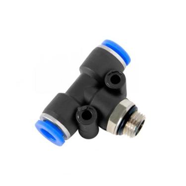 Imagem de Conexão Rápida T Macho Central 06 Mm X 1/8 Bsp - Brasil Eletropneumáti